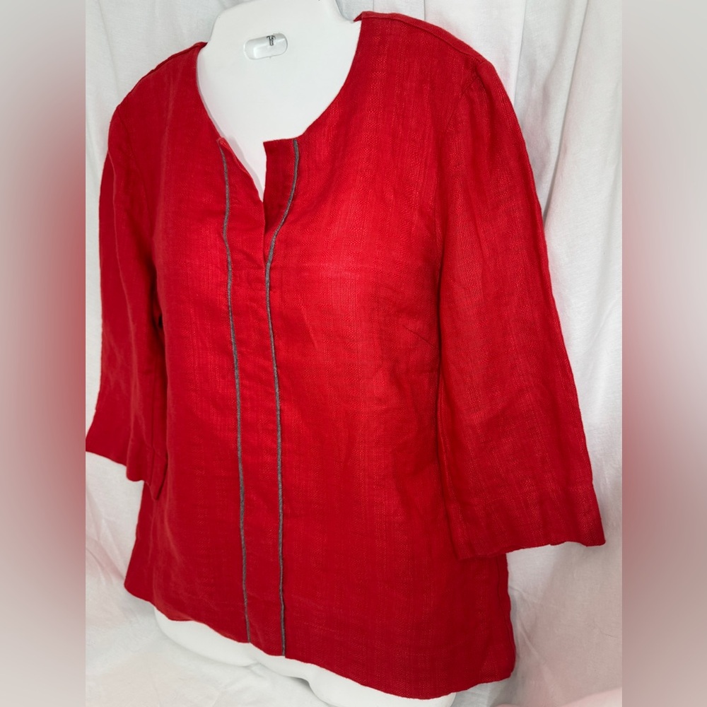 Pendleton Textured Linen Weave Lora Tunic, Women’s Size 8